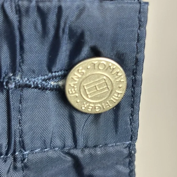 Tommy Hilfiger Vintage 90s Snap Windbreaker Pants Navy Blue Small Y2K - Picture 7 of 13